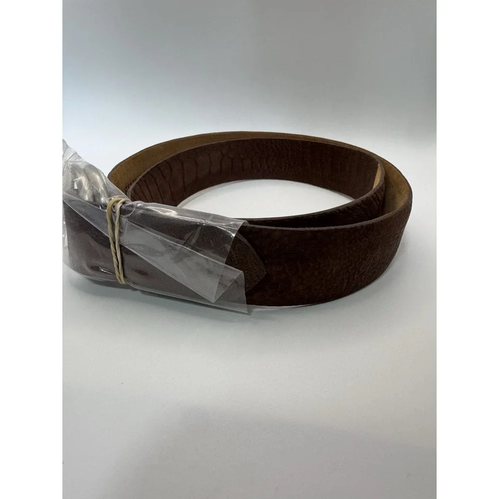 W Kleinberg O Ring Loop Belt Brown Ostrich Leg Leather Belt Sz 34 Designer Custo